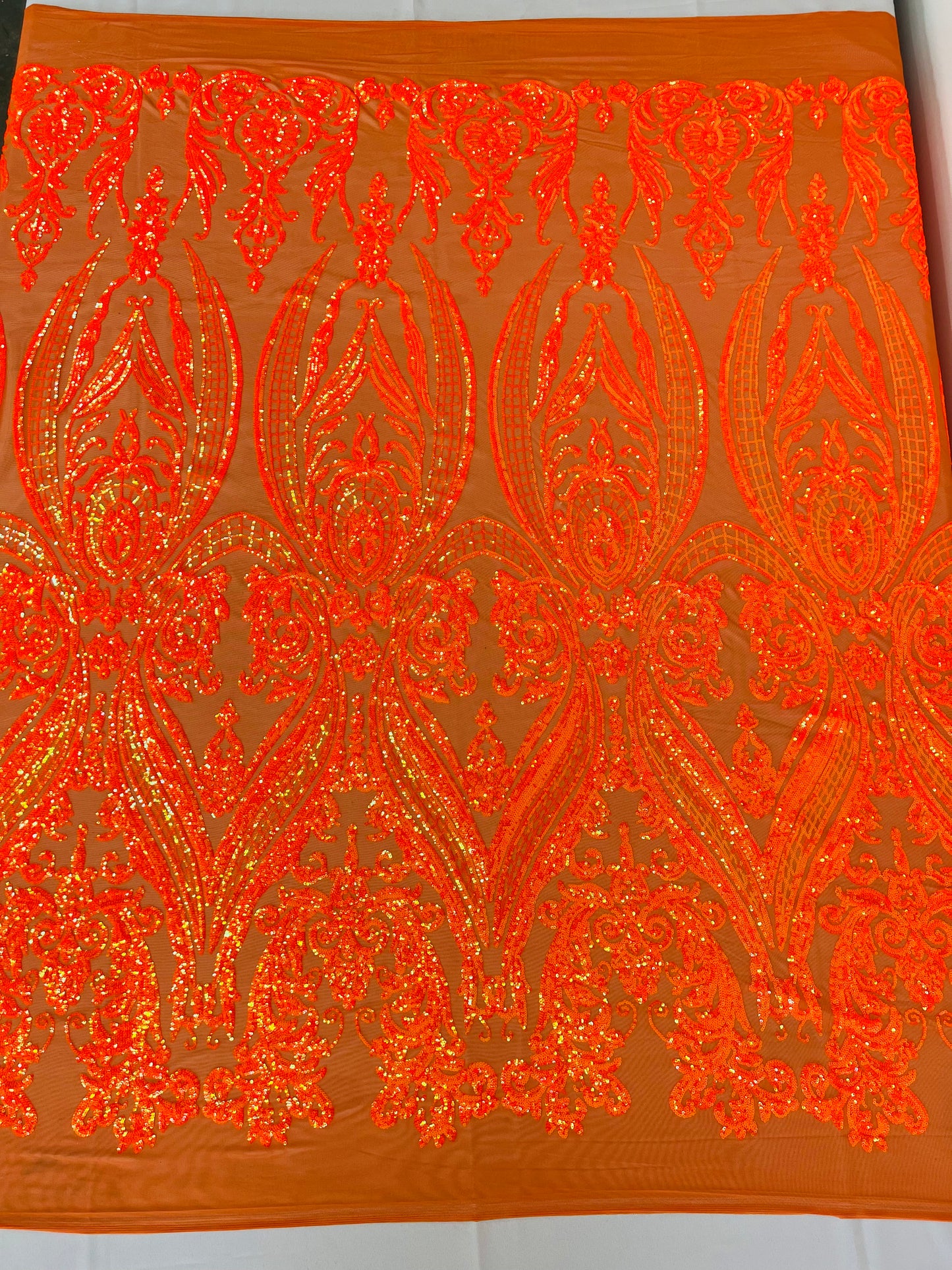 Big Sequin Damask Fabric 54” Wide| New Creations Fabric & Foam Inc.