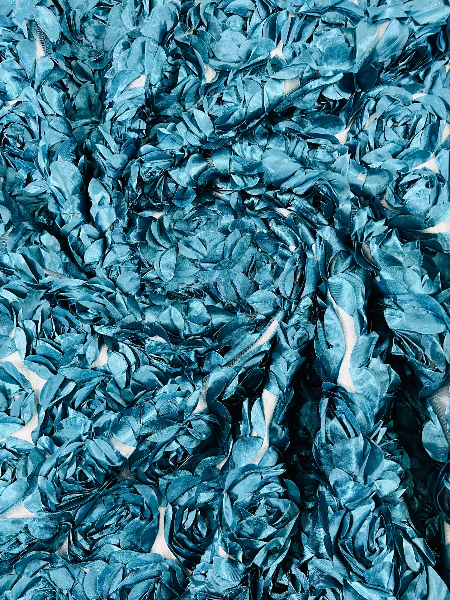 3D Roses On A Mesh 54" Wide| New Creations Fabric & Foam Inc.