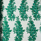 Rosa 3d Floral Design With Rhinestones 54" Wide| New Creations Fabric & Foam Inc.