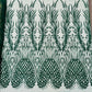 Wing Feather Damask Beaded Lace 54" Wide | New Creations Fabric & Foam Inc.