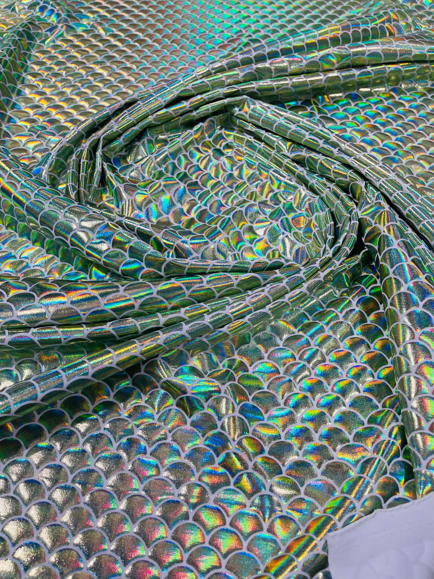 Mermaid Fish Foil Spandex 58" Wide | New Creation Fabric & Foam Inc.