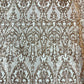 Heart Sequin Damask Fabric 54” Wide| New Creations Fabric & Foam Inc.