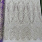 Wing Feather Damask Beaded Lace 54" Wide | New Creations Fabric & Foam Inc.