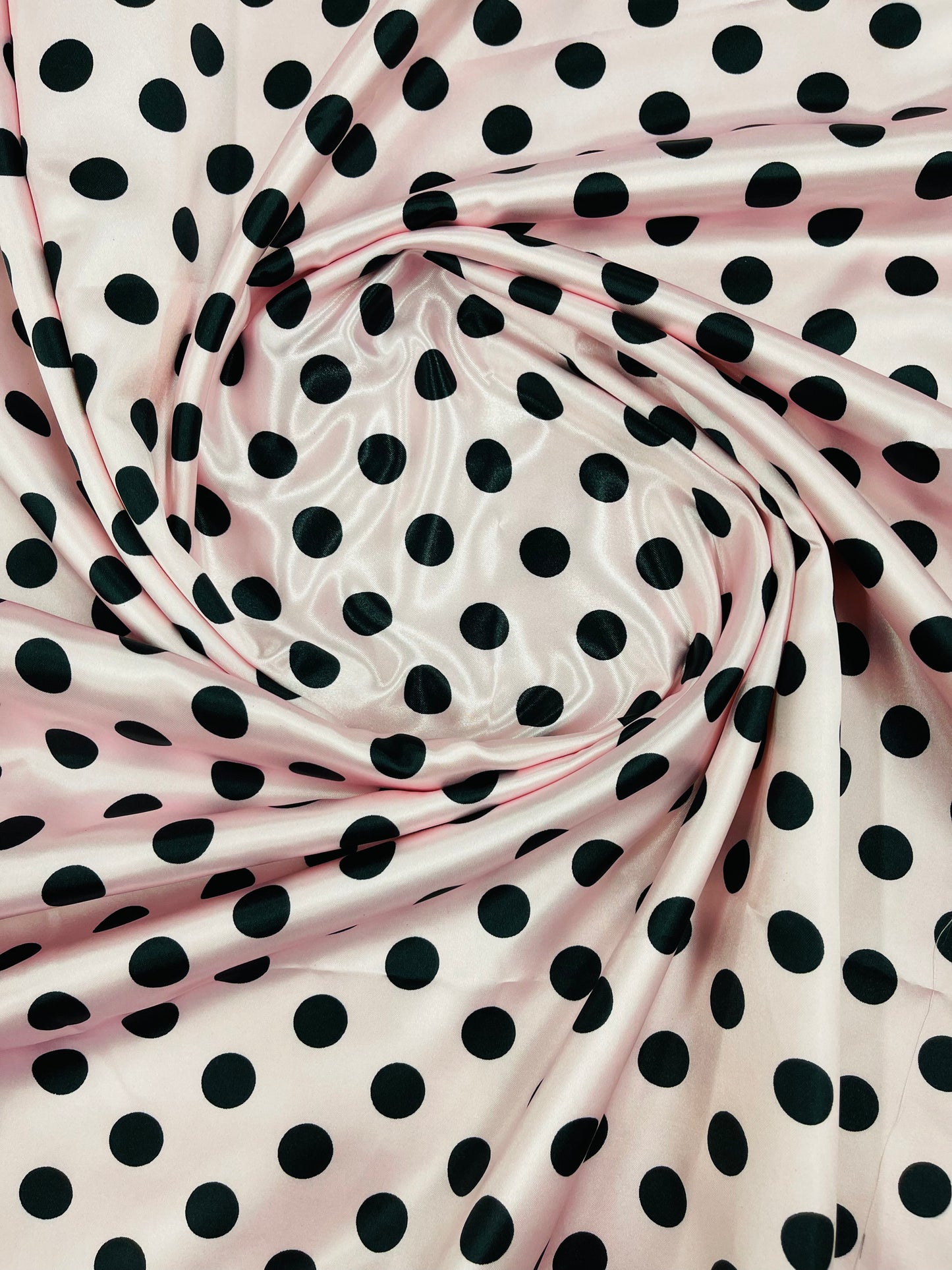 Polka Dot Satin 58" Wide| New Creations Fabric & Foam Inc.
