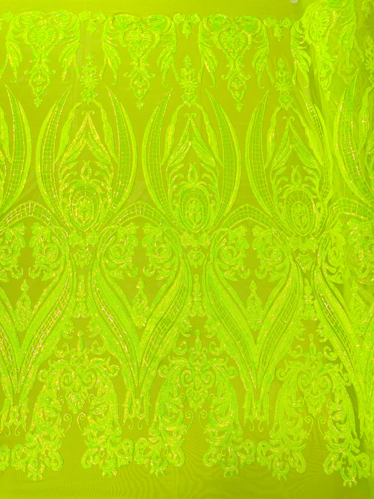 Big Sequin Damask Fabric 54” Wide| New Creations Fabric & Foam Inc.