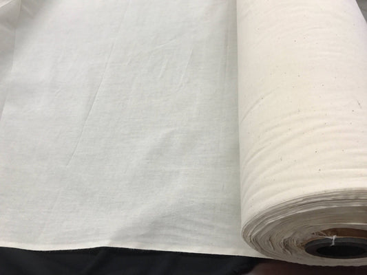 Ivory Muslin natural 100% cotton medium quality unbleached fabric - 45 - 48" wide - pattern maker fabric - sold by the yard. - New Creations Fabric & Foam Inc