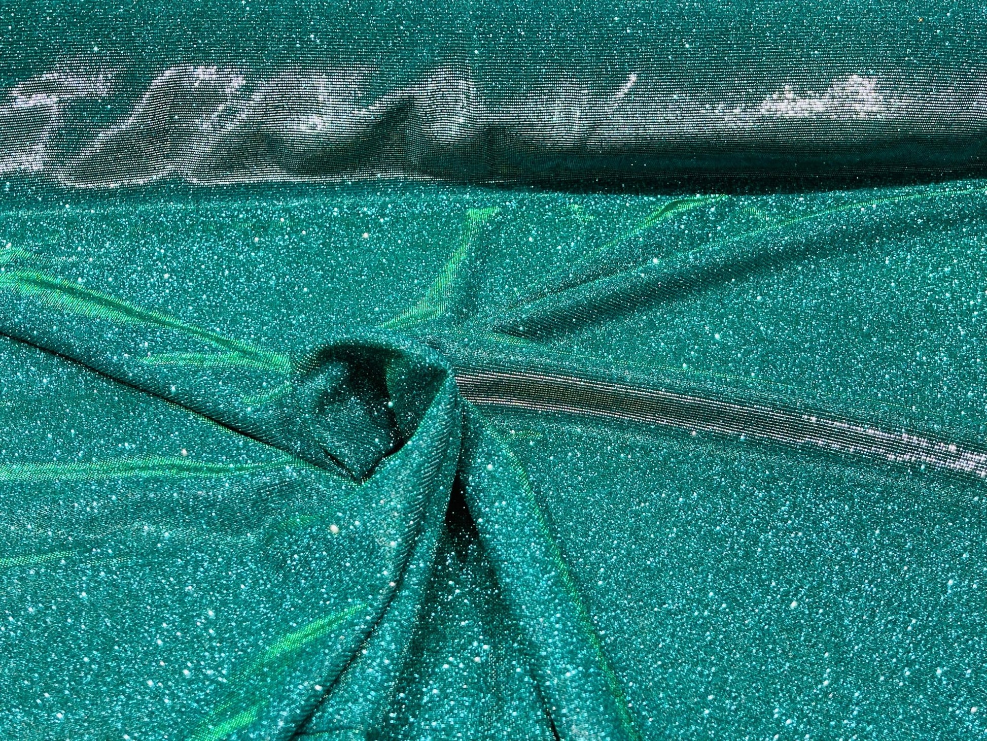 Jade 58/60" Wide Full Glitter Covered Shimmer Fabric By The Yard - New Creations Fabric & Foam Inc