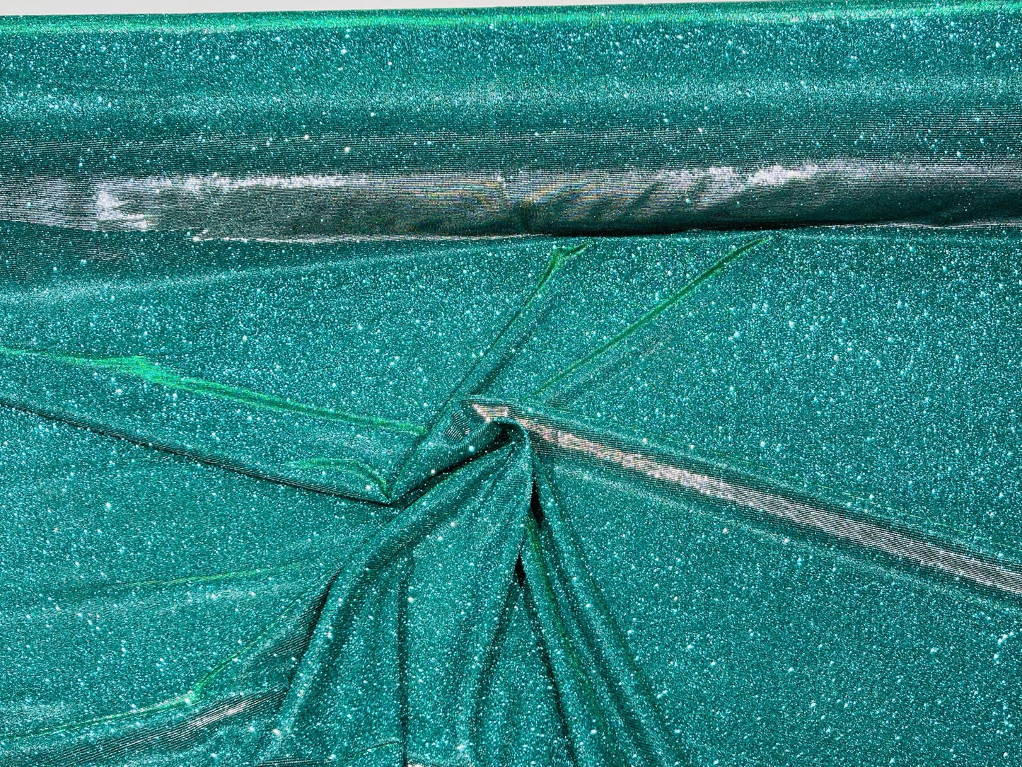 Jade 58/60" Wide Full Glitter Covered Shimmer Fabric By The Yard - New Creations Fabric & Foam Inc