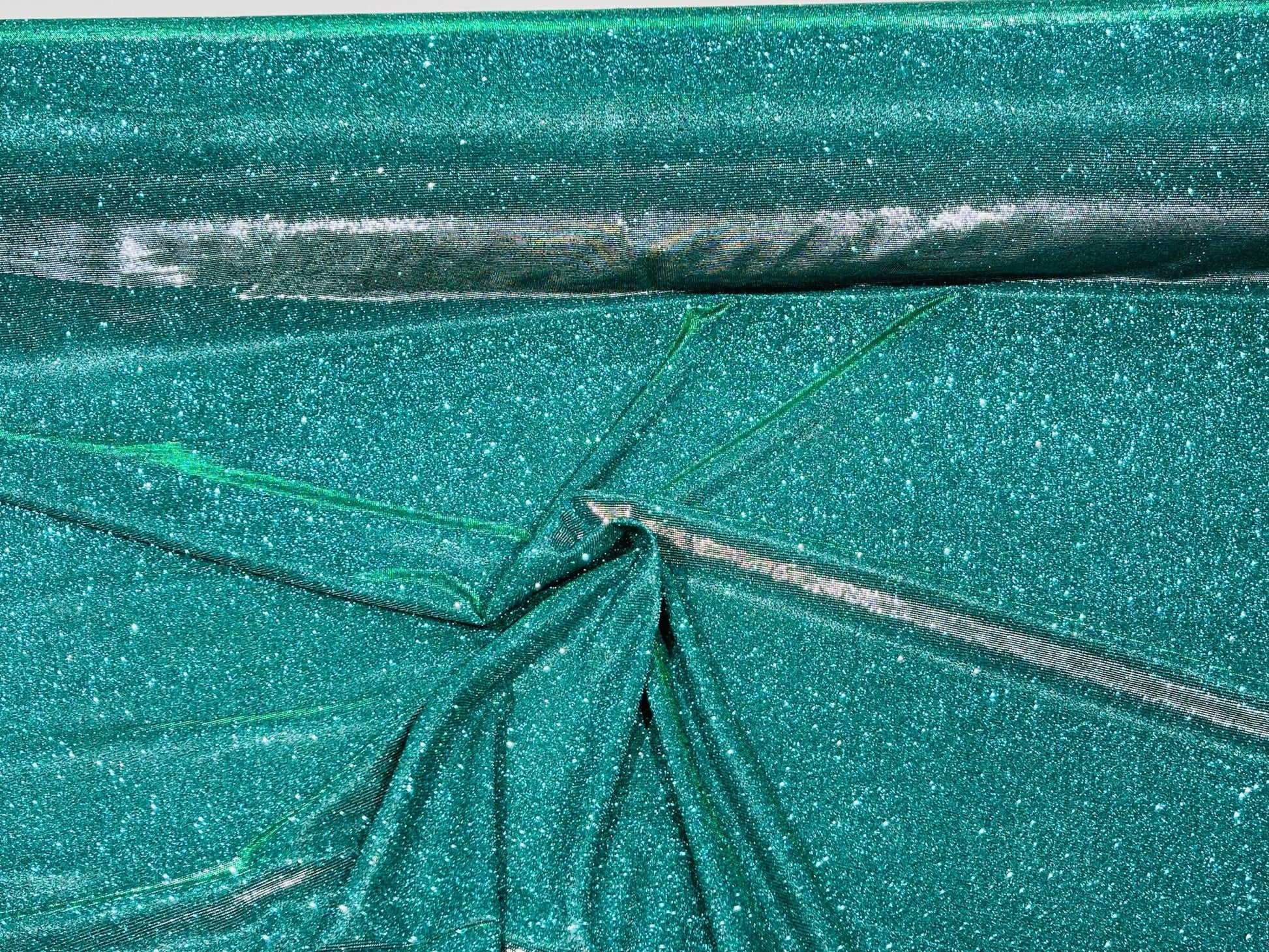 Jade 58/60" Wide Full Glitter Covered Shimmer Fabric By The Yard - New Creations Fabric & Foam Inc