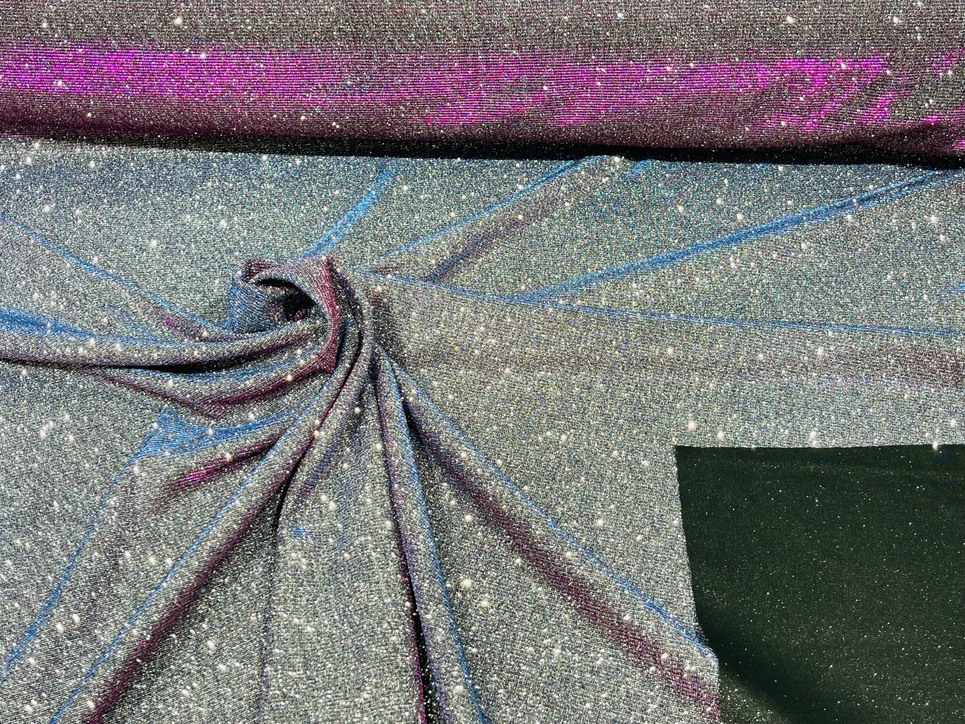 Moon Shadow 58/60" Wide Full Glitter Covered Shimmer Fabric By The Yard - New Creations Fabric & Foam Inc