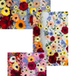 Multi color Sun flower 3d design embroider in a mesh lace - sold by the yard. - New Creations Fabric & Foam Inc