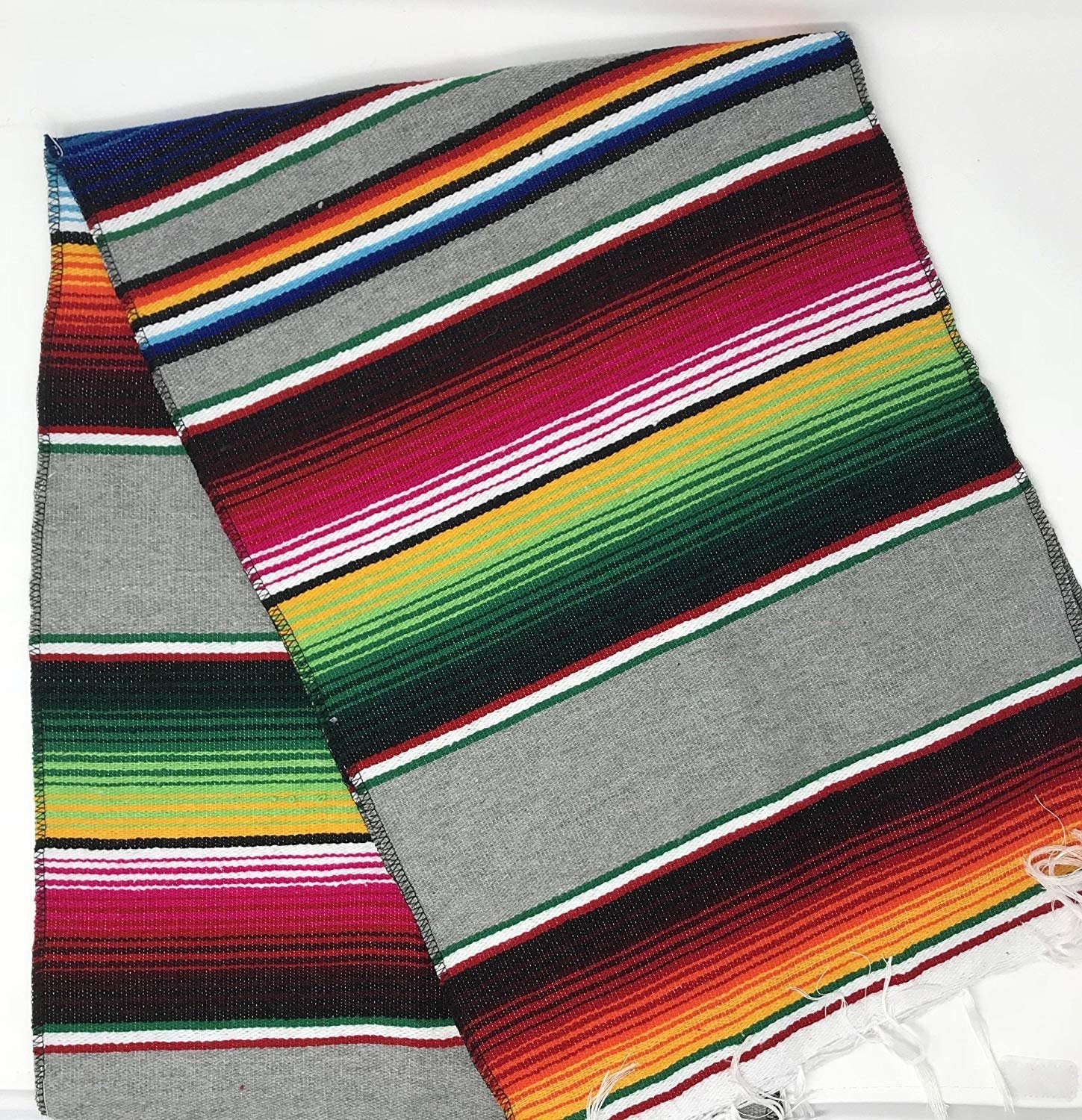 New Creations Fabric & Foam Inc, 14" Wide by 84" Long Mexican Serape Cotton Table Runner - New Creations Fabric & Foam Inc