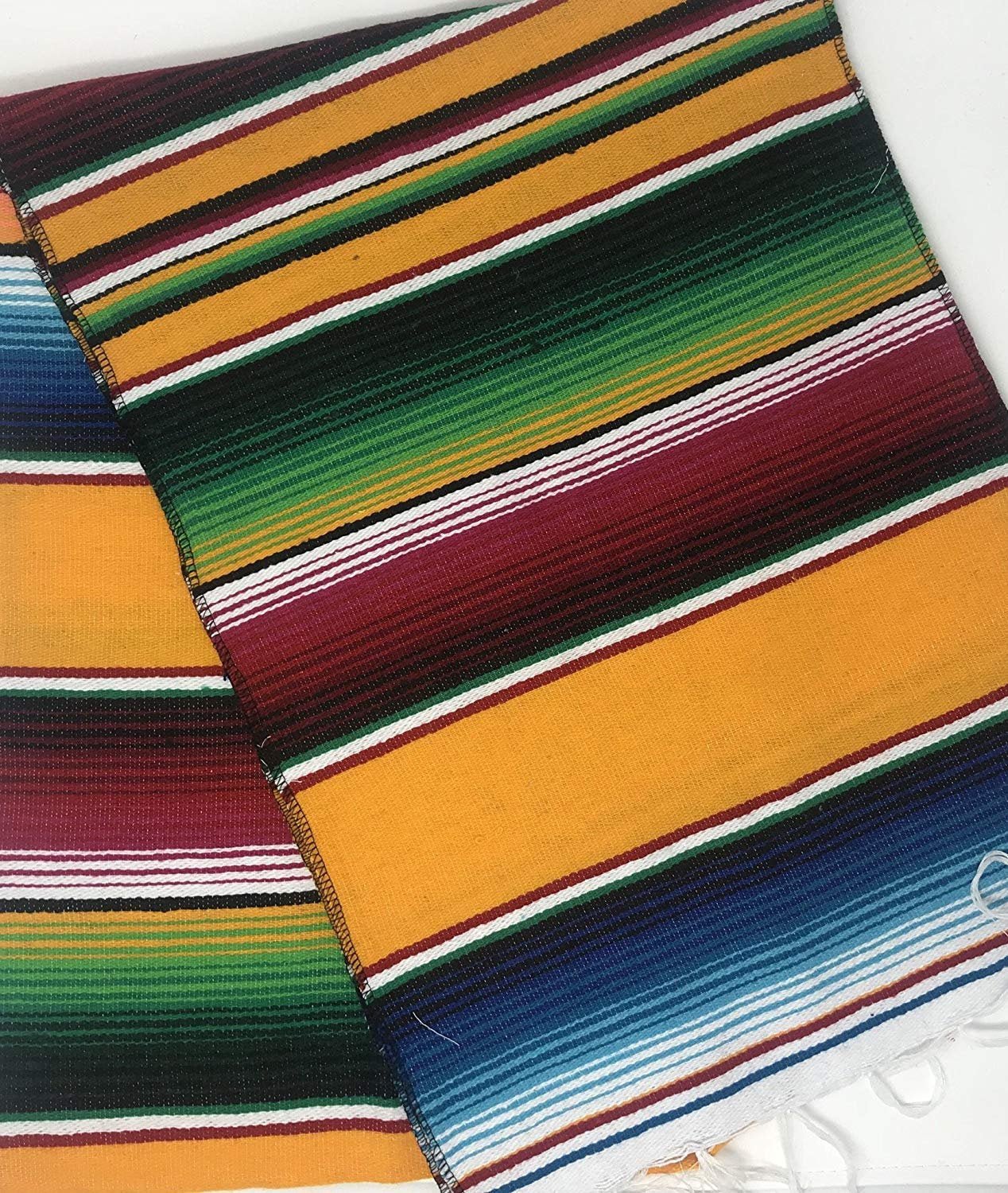 New Creations Fabric & Foam Inc, 14" Wide by 84" Long Mexican Serape Cotton Table Runner - New Creations Fabric & Foam Inc