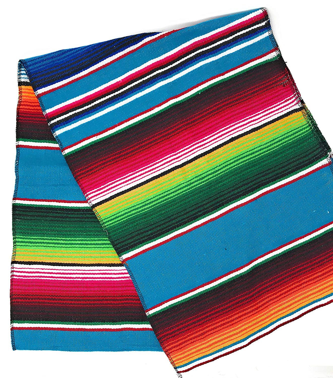 New Creations Fabric & Foam Inc, 14" Wide by 84" Long Mexican Serape Cotton Table Runner - New Creations Fabric & Foam Inc