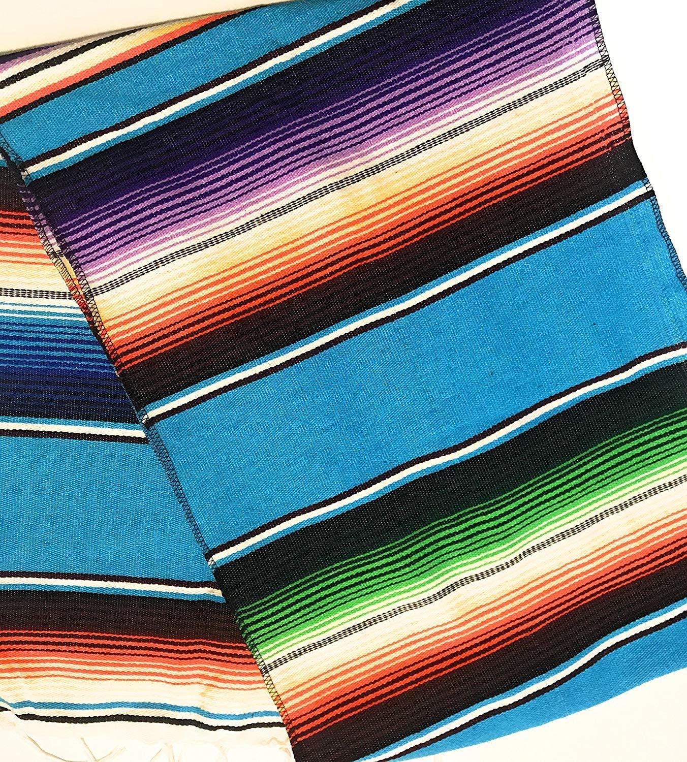 New Creations Fabric & Foam Inc, 14" Wide by 84" Long Mexican Serape Cotton Table Runner - New Creations Fabric & Foam Inc