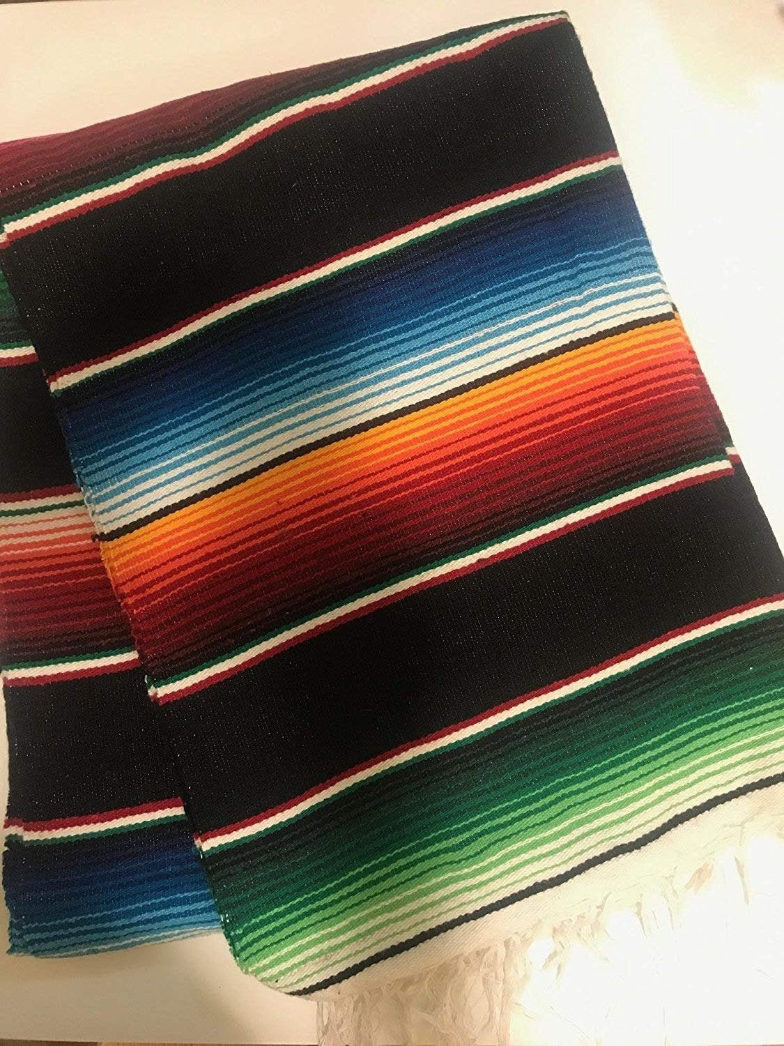 New Creations Fabric & Foam Inc, 14" Wide by 84" Long Mexican Serape Cotton Table Runner - New Creations Fabric & Foam Inc