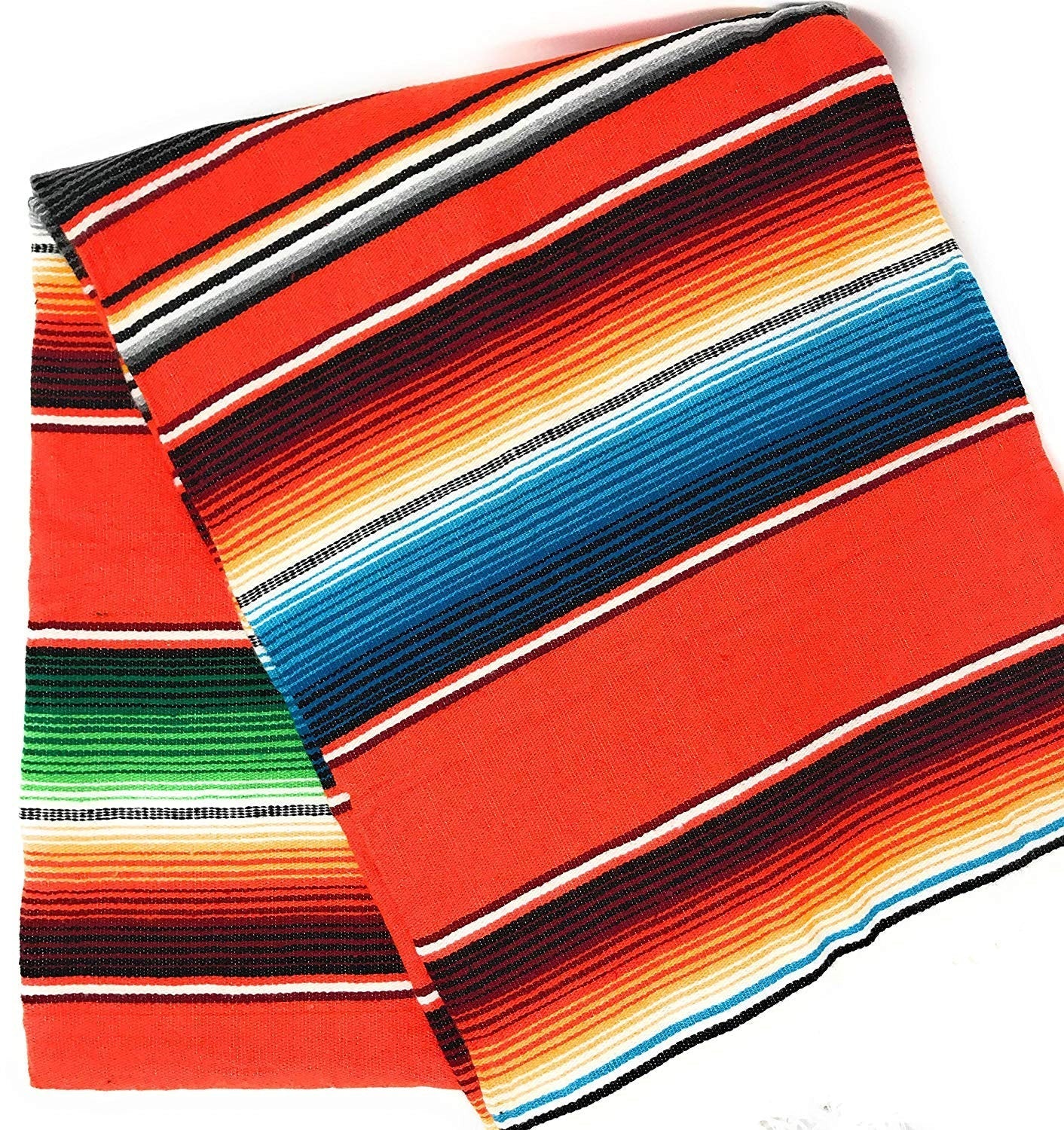 New Creations Fabric & Foam Inc, 14" Wide by 84" Long Mexican Serape Cotton Table Runner - New Creations Fabric & Foam Inc
