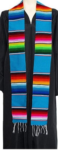 New Creations Fabric & Foam Inc, 5" Wide by 76" Long Authentic Mexican Serape Graduation Stole Sash - New Creations Fabric & Foam Inc