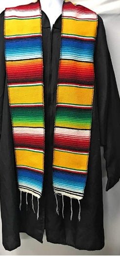 New Creations Fabric & Foam Inc, 5" Wide by 76" Long Authentic Mexican Serape Graduation Stole Sash - New Creations Fabric & Foam Inc