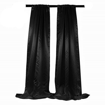 New Creations Fabric & Foam Inc Bridal Satin Backdrop, 1 Pair with 4" Rod Pocket, 5 Feet Wide x 8 Feet High - New Creations Fabric & Foam Inc