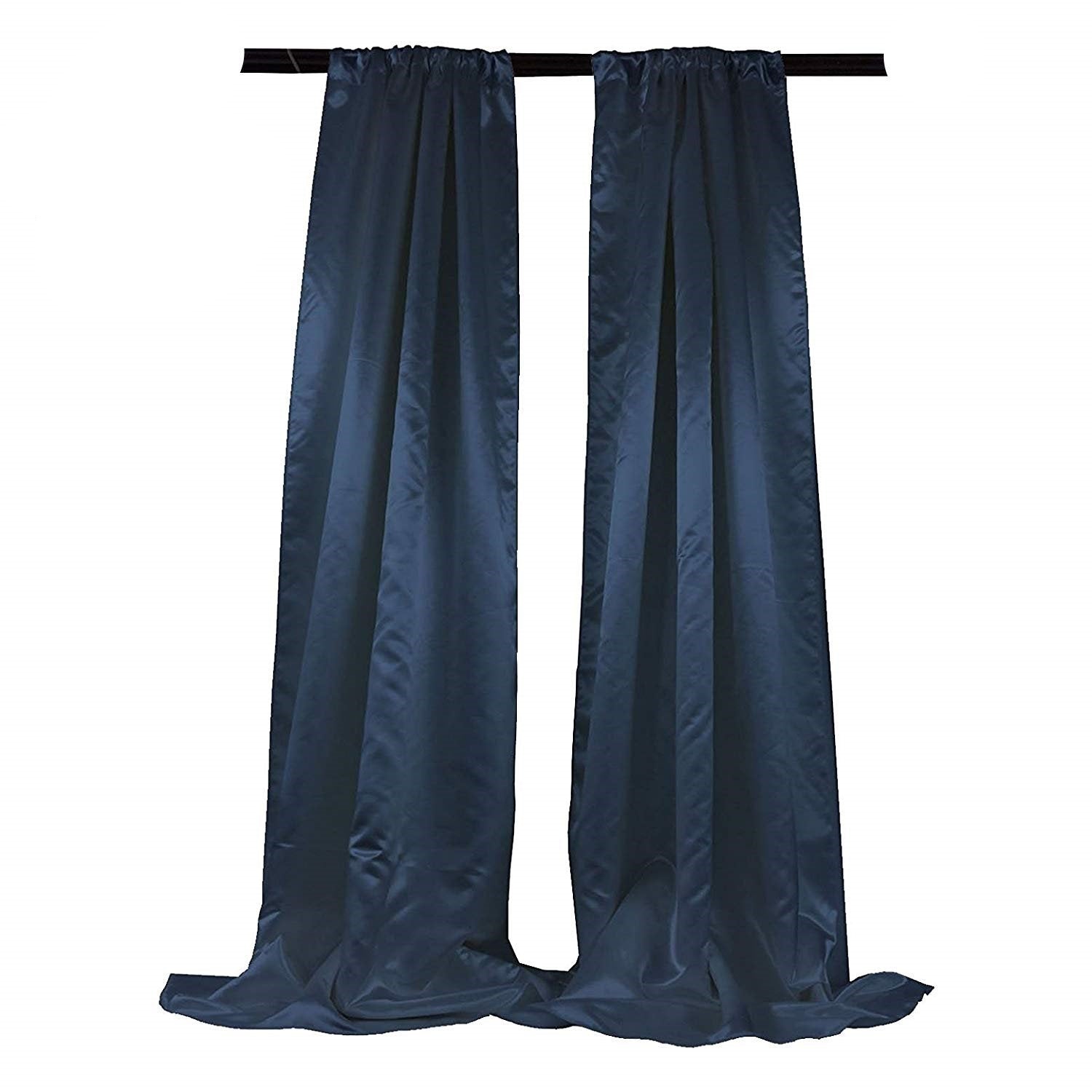 New Creations Fabric & Foam Inc Bridal Satin Backdrop, 1 Pair with 4" Rod Pocket, 5 Feet Wide x 8 Feet High - New Creations Fabric & Foam Inc