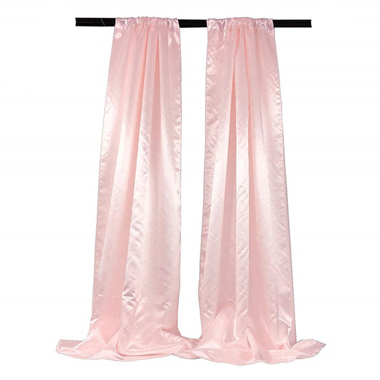 New Creations Fabric & Foam Inc Bridal Satin Backdrop, 1 Pair with 4" Rod Pocket, 5 Feet Wide x 8 Feet High - New Creations Fabric & Foam Inc