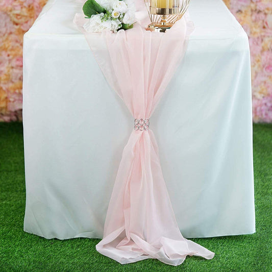 New Creations Fabric & Foam Inc, Chiffon Table Runner 18" Wide by 180" Long Extra Long, Wedding Runners, Long Table Runners - New Creations Fabric & Foam Inc