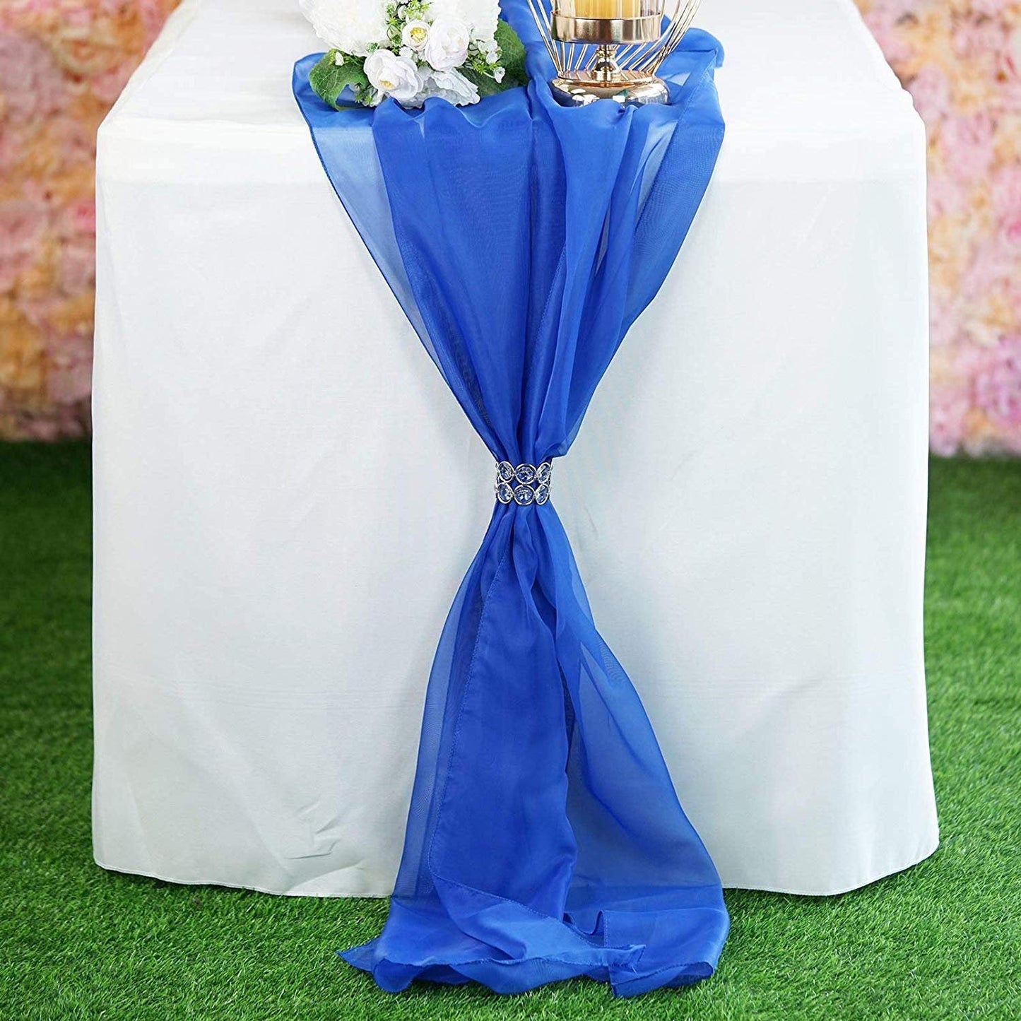 New Creations Fabric & Foam Inc, Chiffon Table Runner 27" Wide by 120" Long Extra Long, Wedding Runners, Long Table Runners - New Creations Fabric & Foam Inc