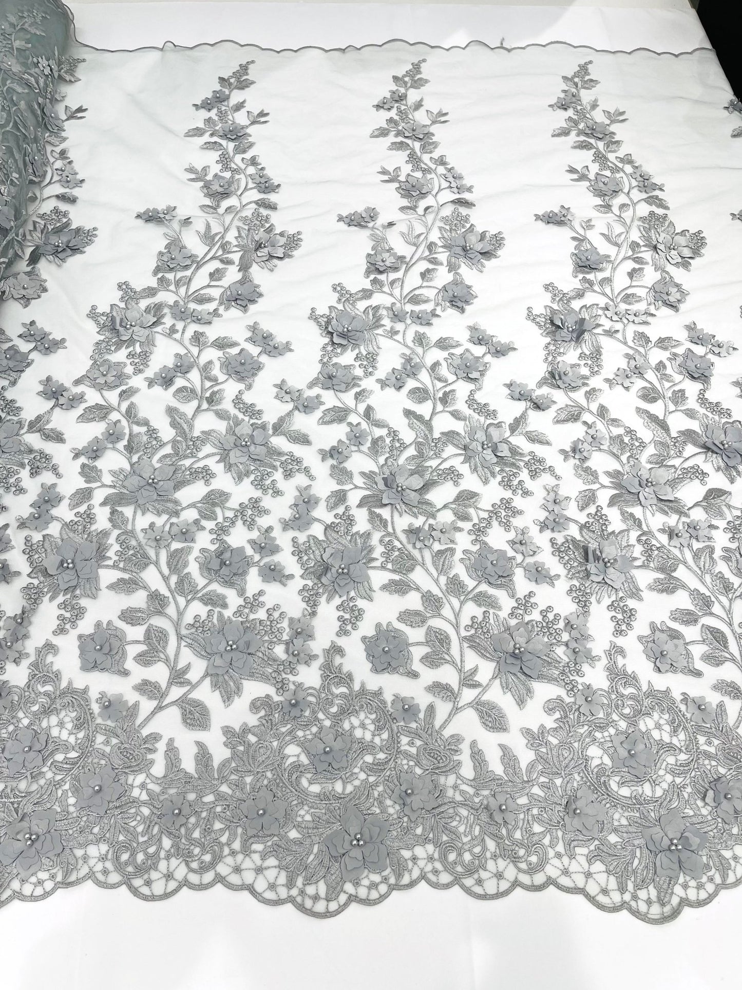 PRINCESS 3D FLORAL LACE (By The Yard) - New Creations Fabric & Foam Inc