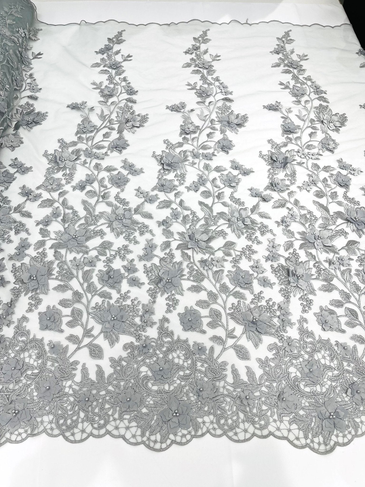 PRINCESS 3D FLORAL LACE (By The Yard) - New Creations Fabric & Foam Inc