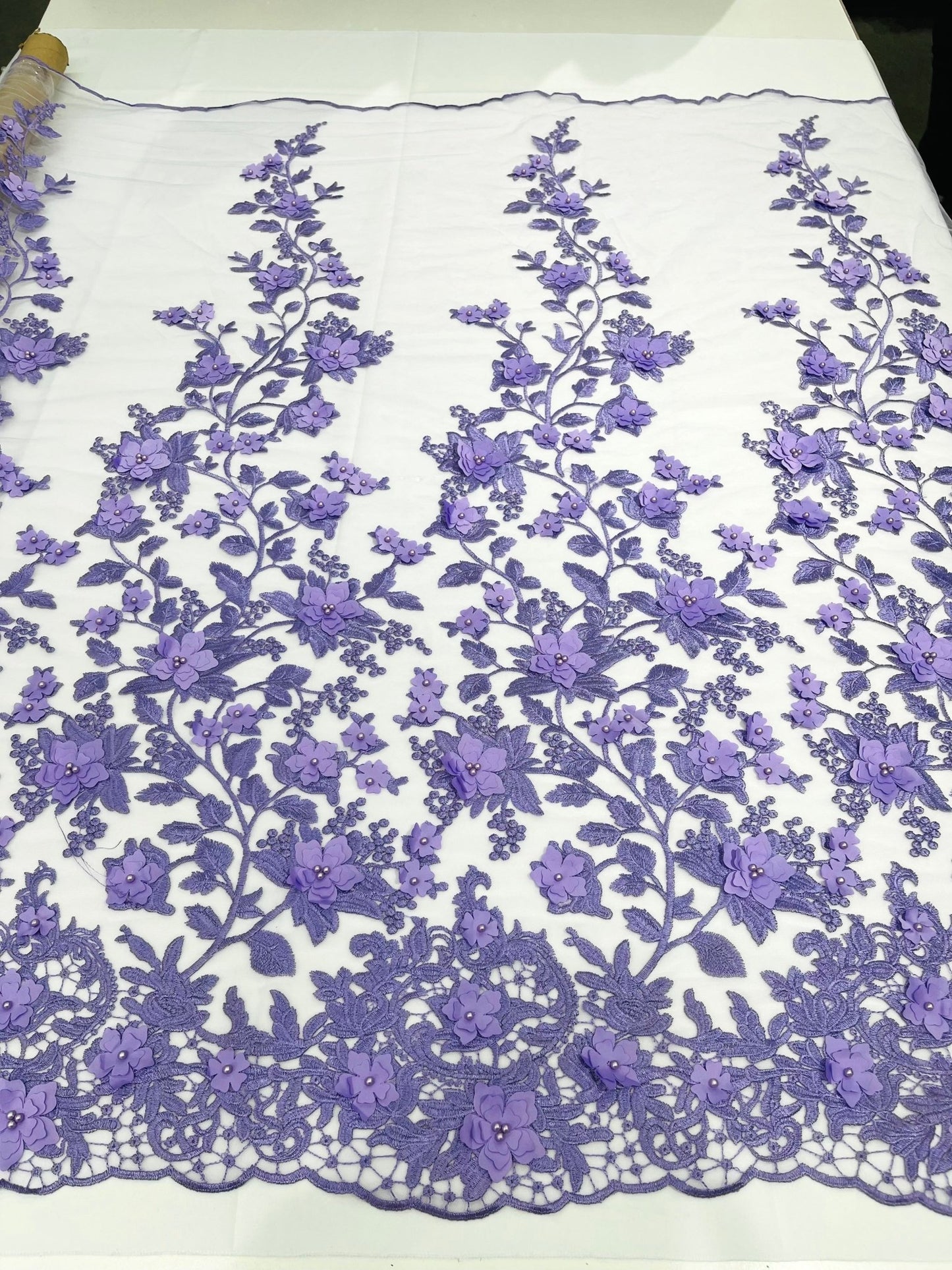 PRINCESS 3D FLORAL LACE (By The Yard) - New Creations Fabric & Foam Inc