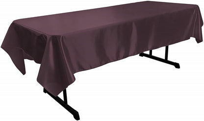 RECTANGULAR BRIDAL SATIN TABLECLOTH (58" x 144" inch) - New Creations Fabric & Foam Inc