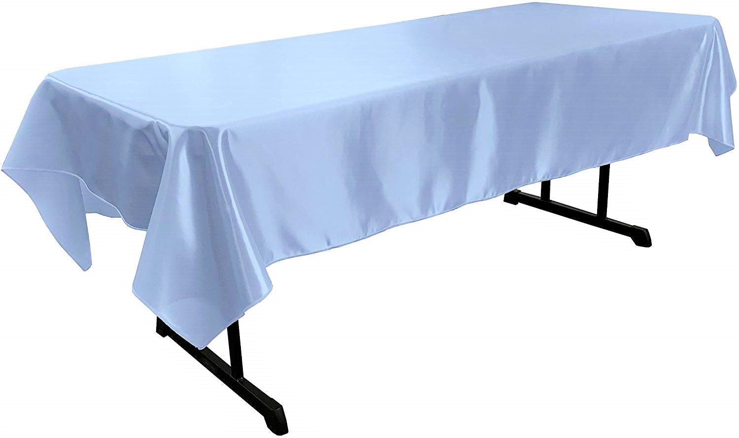 RECTANGULAR BRIDAL SATIN TABLECLOTH (58" x 144" inch) - New Creations Fabric & Foam Inc
