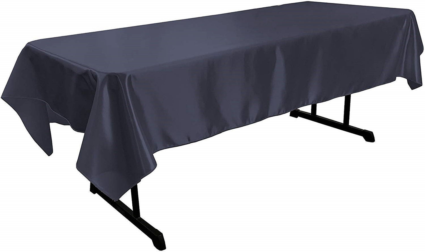 RECTANGULAR BRIDAL SATIN TABLECLOTH (58" x 144" inch) - New Creations Fabric & Foam Inc