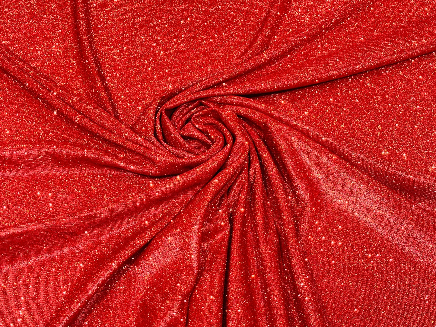 Red 58/60" Wide Full Glitter Covered Shimmer Fabric By The Yard - New Creations Fabric & Foam Inc