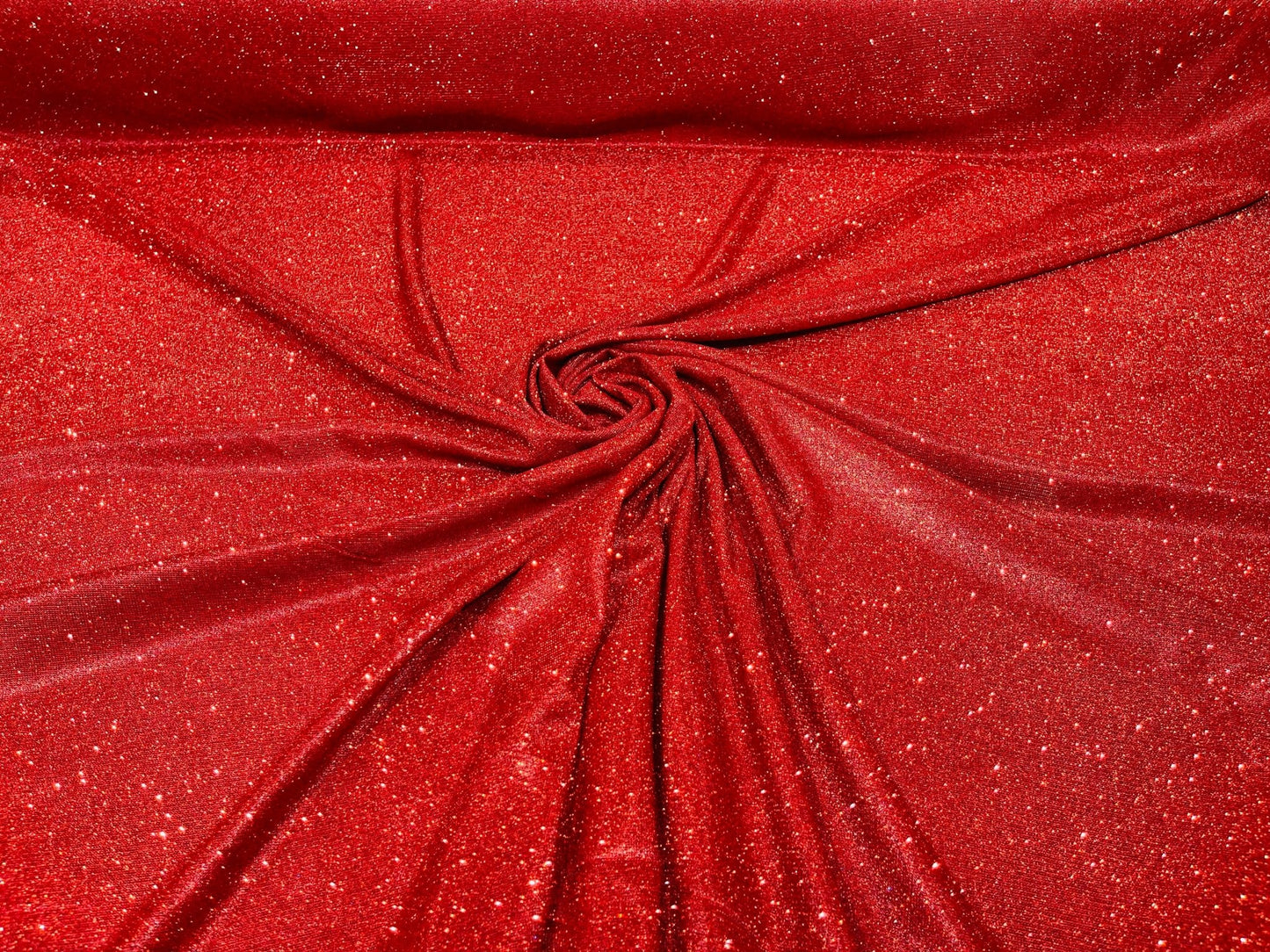 Red 58/60" Wide Full Glitter Covered Shimmer Fabric By The Yard - New Creations Fabric & Foam Inc
