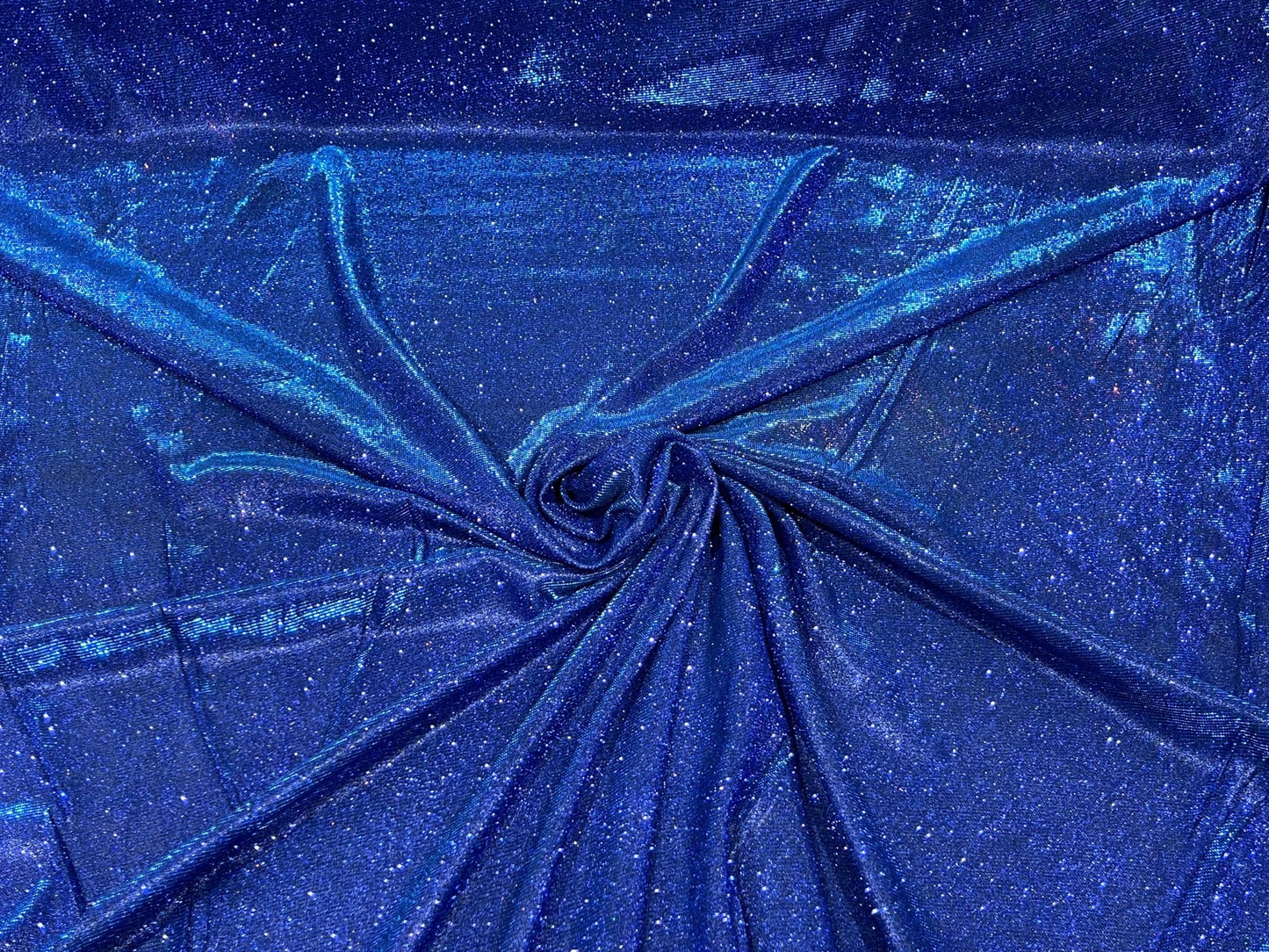 Royal Blue 58/60" Wide Full Glitter Covered Shimmer Fabric By The Yard - New Creations Fabric & Foam Inc