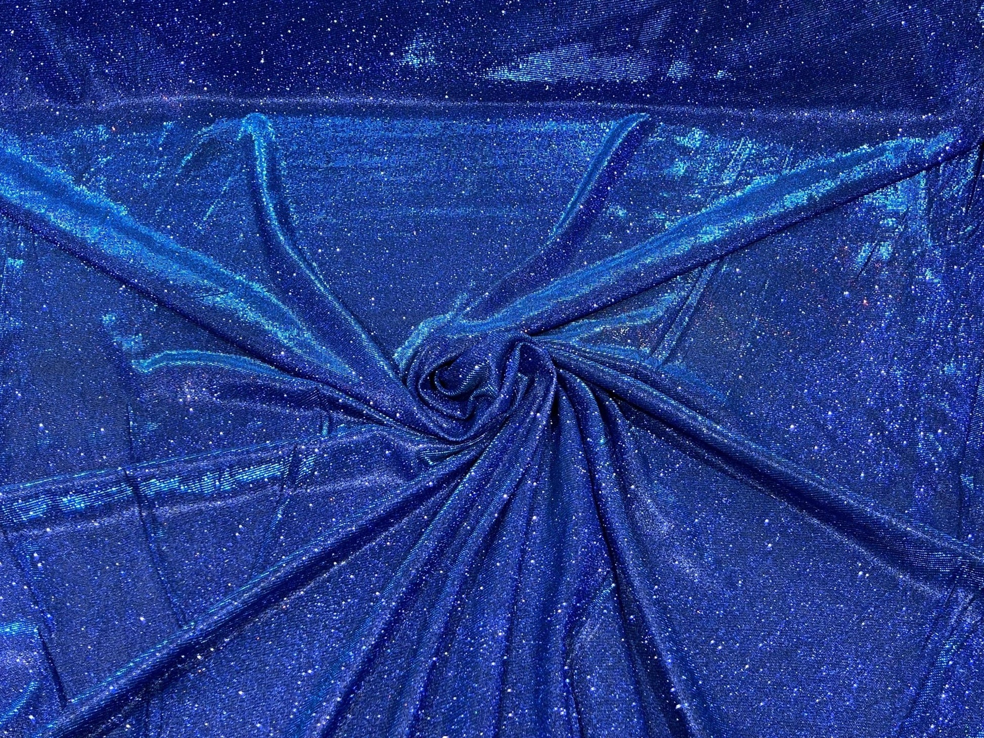 Royal Blue 58/60" Wide Full Glitter Covered Shimmer Fabric By The Yard - New Creations Fabric & Foam Inc