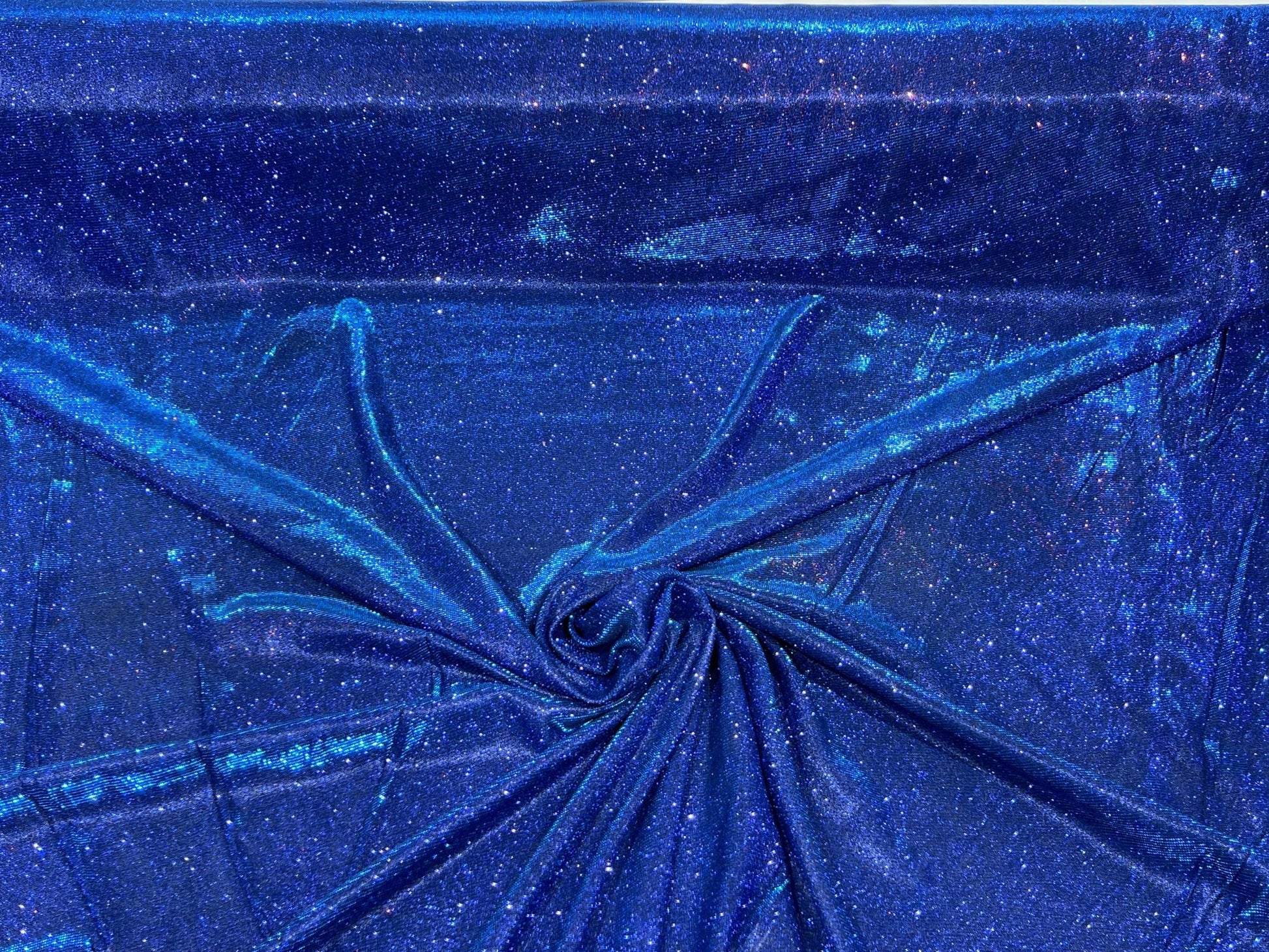 Royal Blue 58/60" Wide Full Glitter Covered Shimmer Fabric By The Yard - New Creations Fabric & Foam Inc