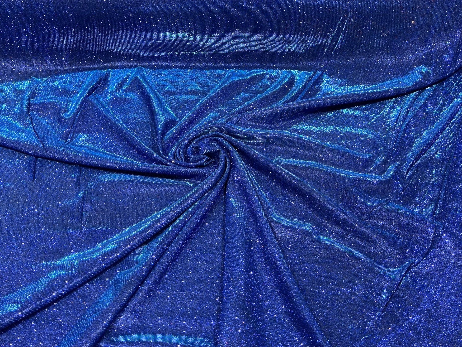 Royal Blue 58/60" Wide Full Glitter Covered Shimmer Fabric By The Yard - New Creations Fabric & Foam Inc