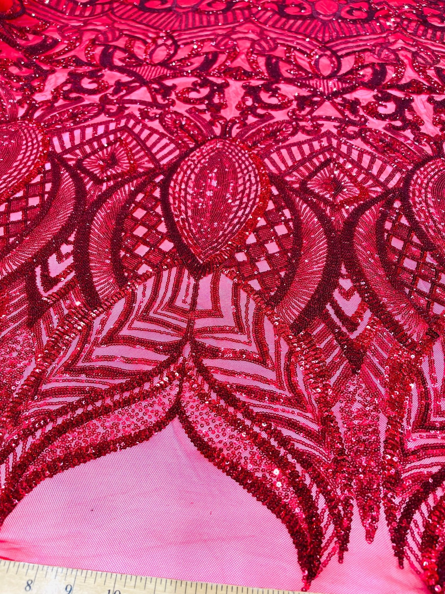 Royalty Sequin Damask Fabric 54” Wide| New Creations Fabric & Foam Inc. - New Creations Fabric & Foam Inc