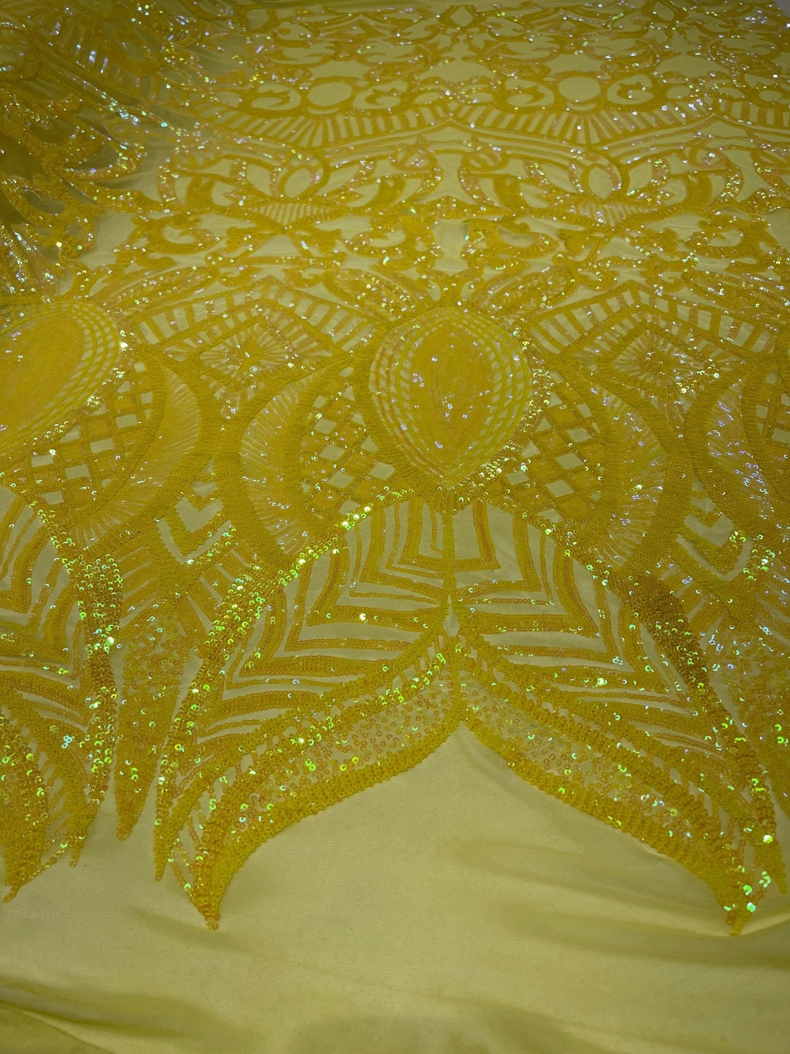 Royalty Sequin Damask Fabric 54” Wide| New Creations Fabric & Foam Inc. - New Creations Fabric & Foam Inc