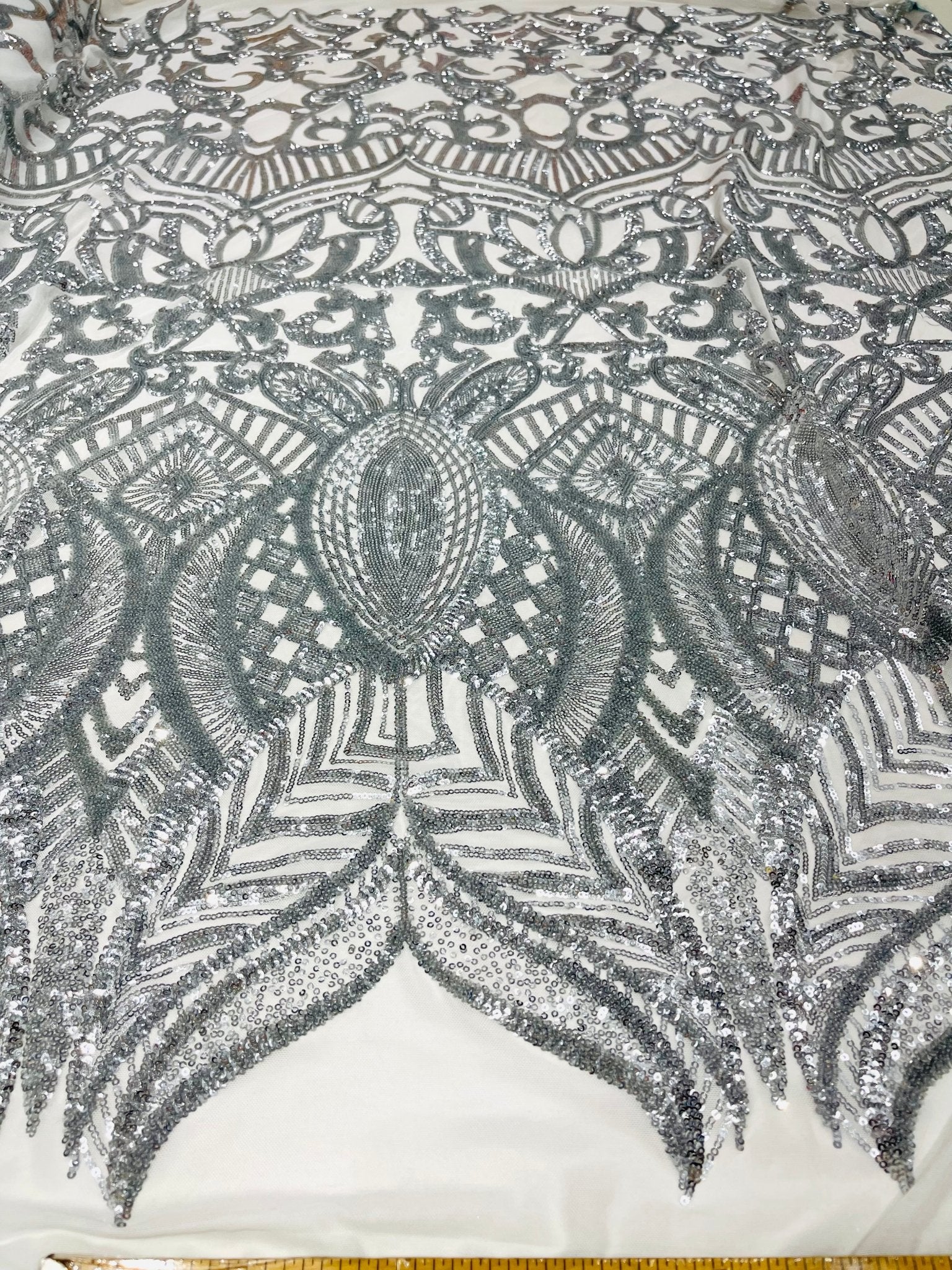 Royalty Sequin Damask Fabric 54” Wide| New Creations Fabric & Foam Inc. - New Creations Fabric & Foam Inc