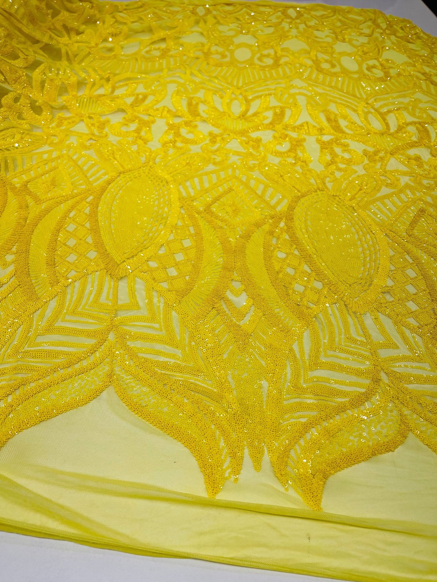 Royalty Sequin Damask Fabric 54” Wide| New Creations Fabric & Foam Inc. - New Creations Fabric & Foam Inc