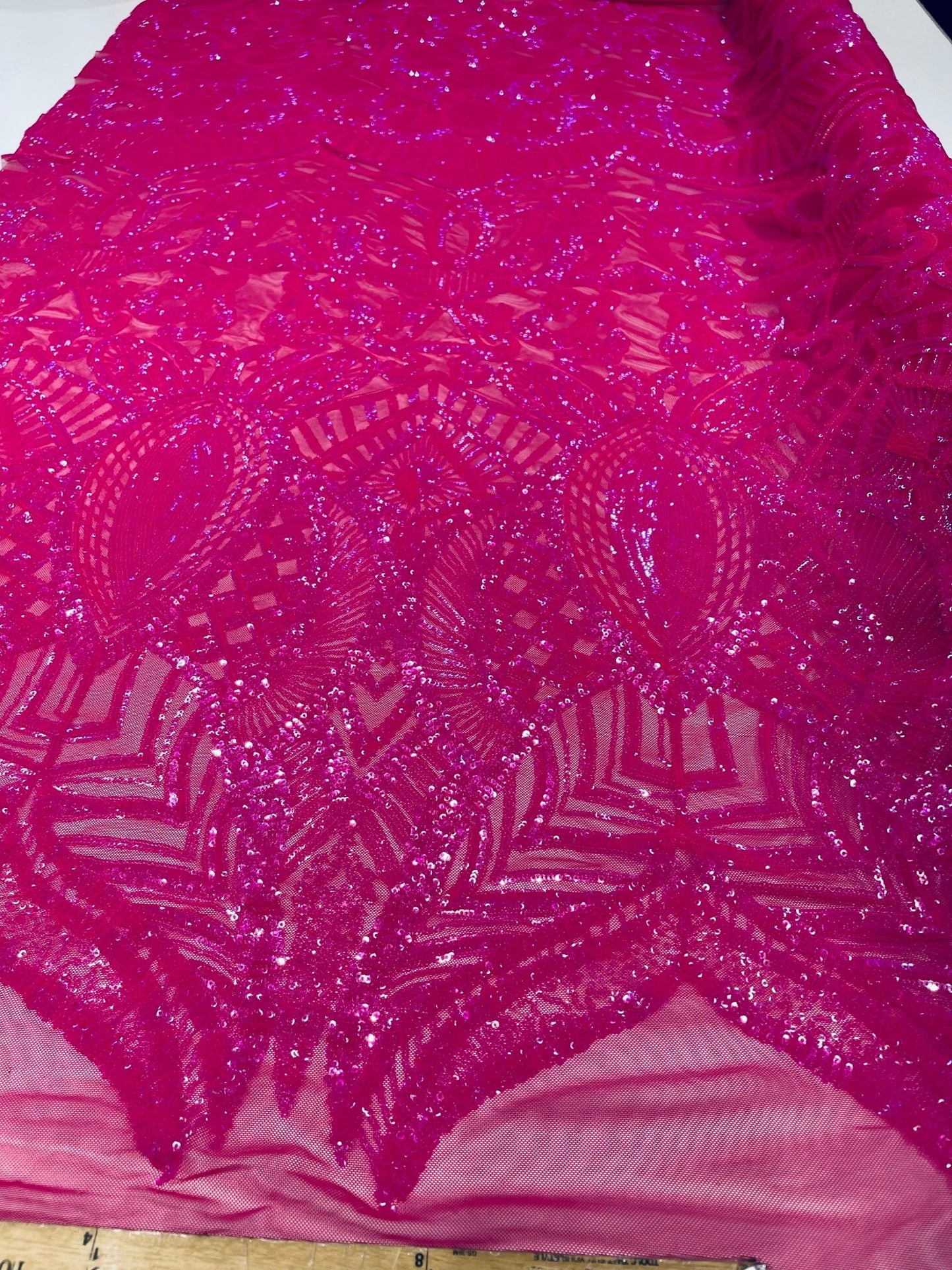 Royalty Sequin Damask Fabric 54” Wide| New Creations Fabric & Foam Inc. - New Creations Fabric & Foam Inc