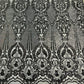 Small Damask Pattern Sequin Fabric 54” Wide| New Creations Fabric & Foam Inc. - New Creations Fabric & Foam Inc