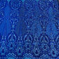 Small Damask Pattern Sequin Fabric 54” Wide| New Creations Fabric & Foam Inc. - New Creations Fabric & Foam Inc